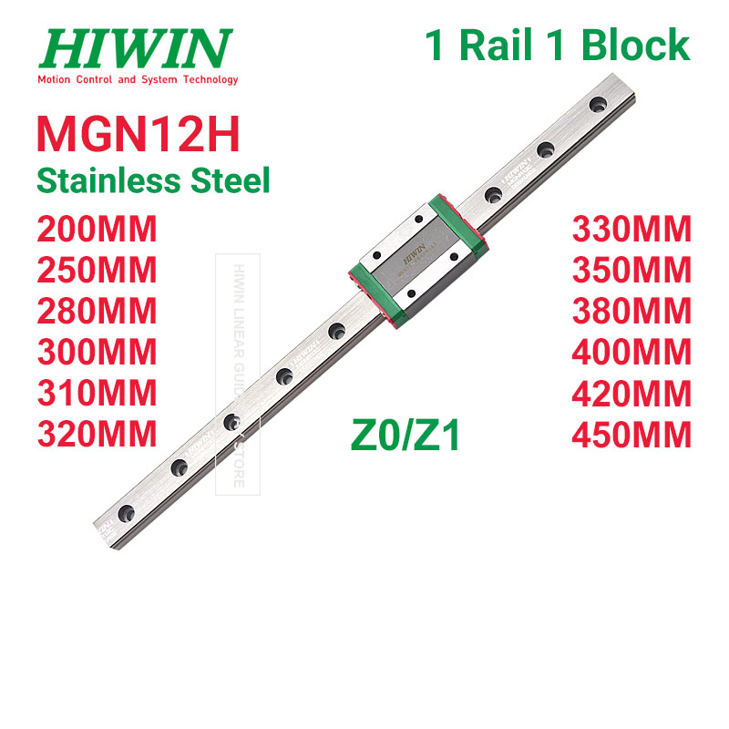 Linear Rail Mgn12H Set - HIWIN-Rail linéaire avec HIWIN MGN12H, Z1,