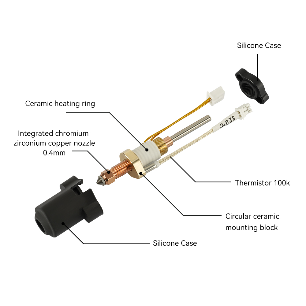 Hotend pour Creality K1C K1 MA - High Flow Ceramic Hotend avis et prix